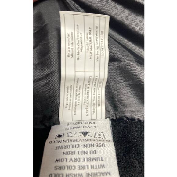 Womens Puffer Jacket Nicole Miller Studio 100% Vegan Polyester Large Black NWT - Picture 15 of 15